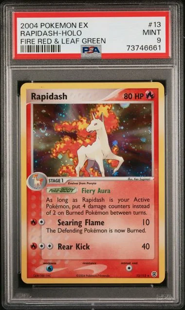 2004 Pokemon EX Fire Red & Leaf Green Holofoil Rapidash #13 card image