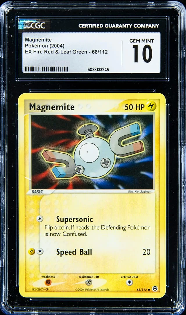 2004 Pokemon EX Fire Red & Leaf Green Magnemite #68 card image