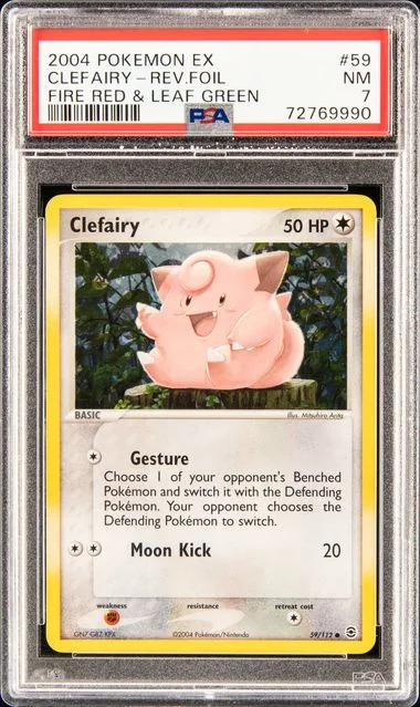 2004 Pokemon EX Fire Red & Leaf Green Reverse Foil Clefairy #59 card image
