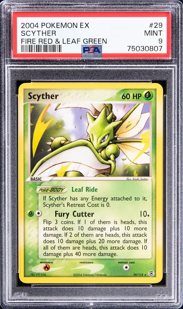 2004 Pokemon EX Fire Red & Leaf Green Scyther #29 card image