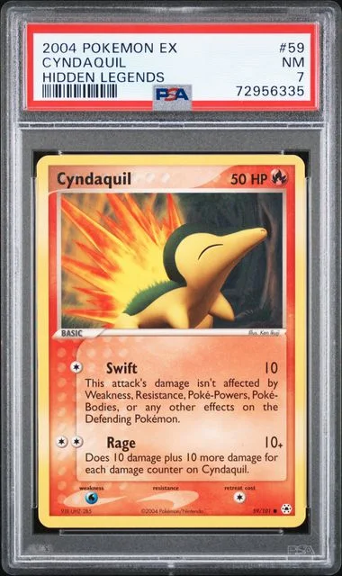2004 Pokemon EX Hidden Legends Cyndaquil #59 card image
