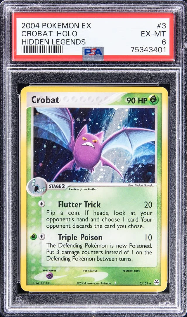 2004 Pokemon EX Hidden Legends - Holofoil Crobat #3 card image