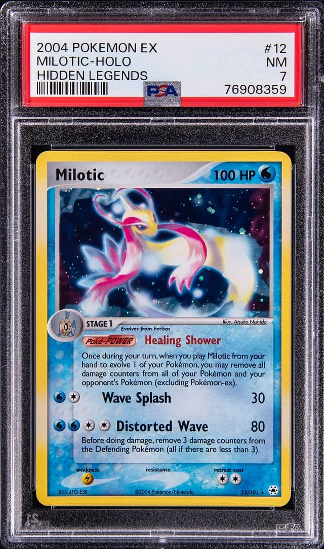 2004 Pokemon EX Hidden Legends Rare Holofoil Milotic #12 card image