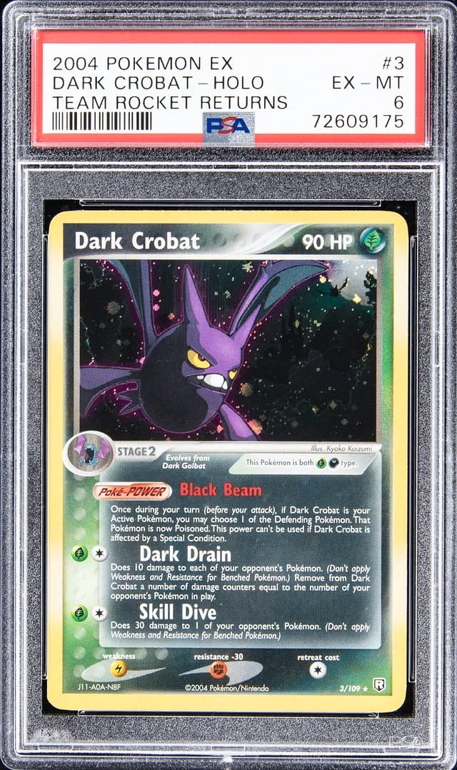 2004 Pokemon EX Holo - Team Rocket Returns Dark Crobat #3 card image