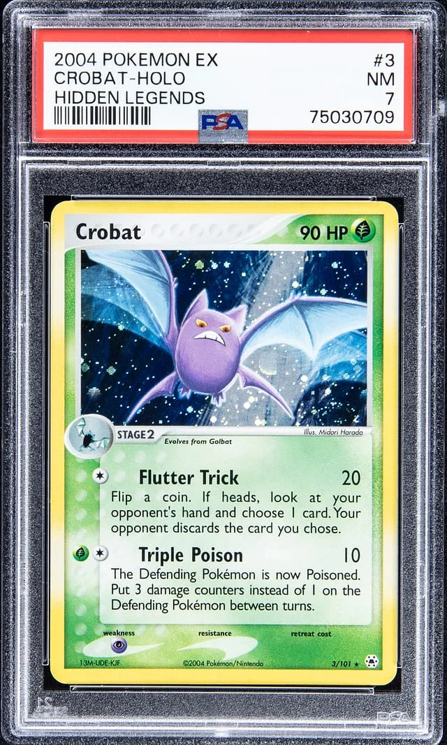 2004 Pokemon EX Holofoil - Hidden Legends Crobat #3 card image