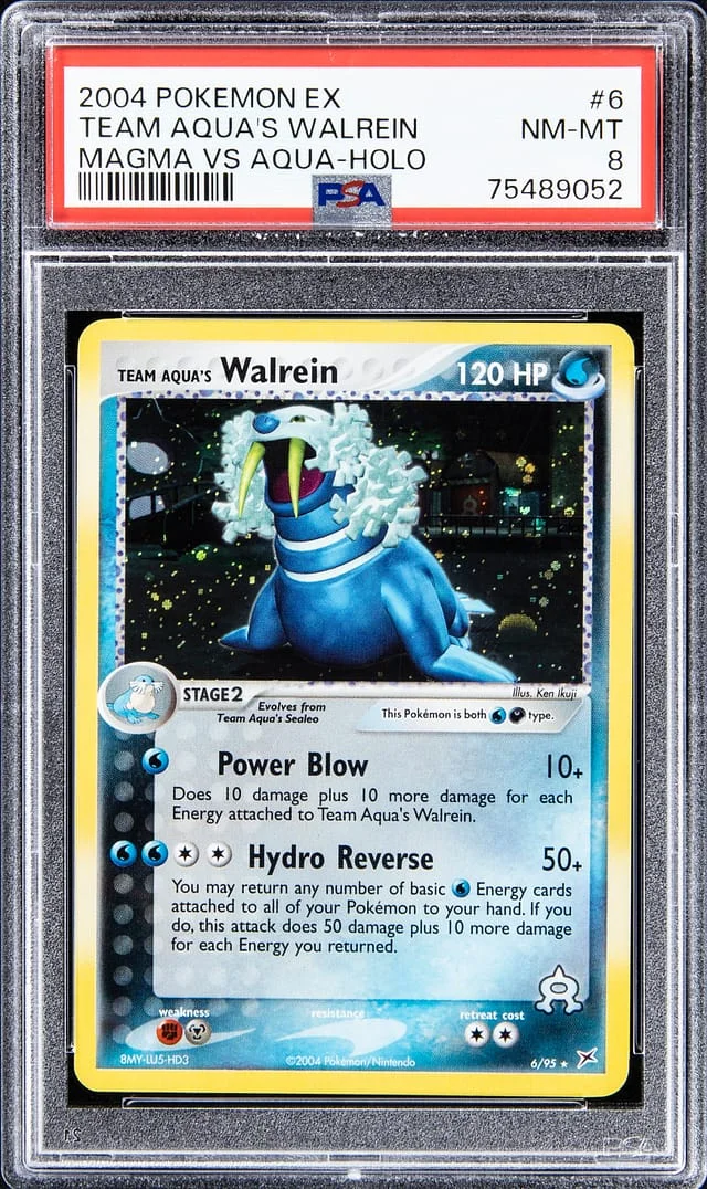 2004 Pokemon EX Magma VS Aqua - Holofoil Team Aqua's Walrein #6 card image