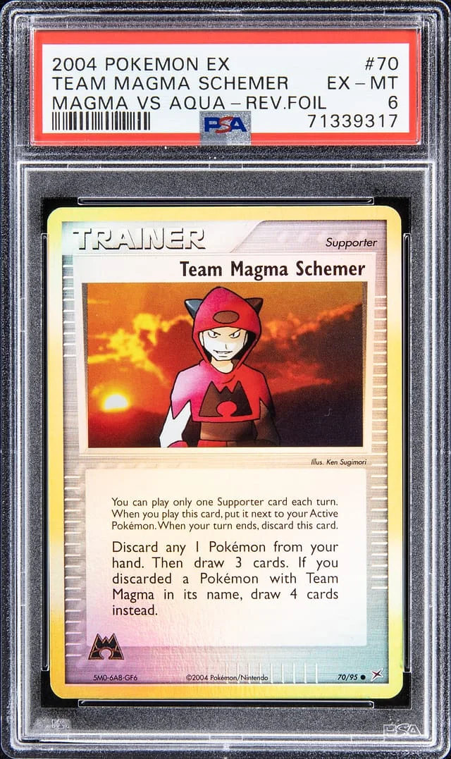 2004 Pokemon EX Magma vs. Aqua Reverse Foil Team Magma Schemer #70 card image