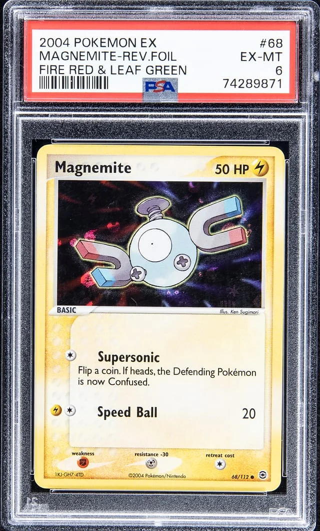 2004 Pokemon EX Reverse Foil - Fire Red & Leaf Green Magnemite #68 card image
