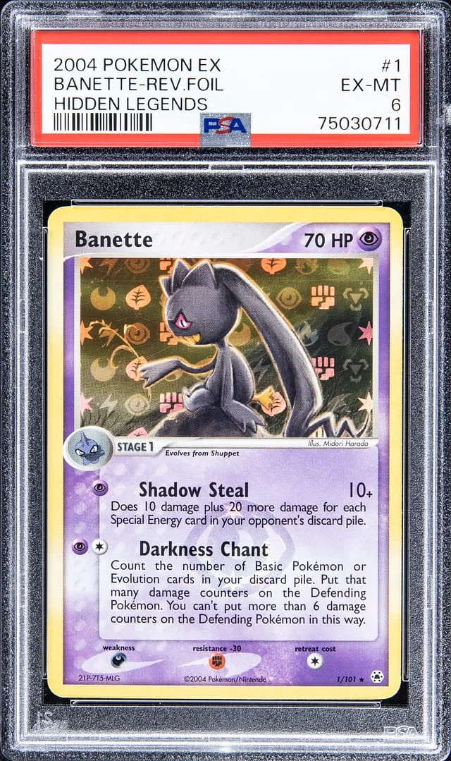2004 Pokemon EX Reverse Foil - Hidden Legends Banette #1 card image