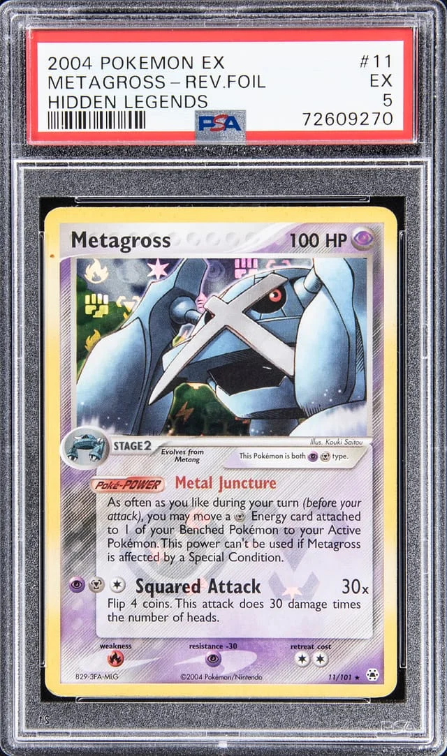 2004 Pokemon EX Reverse Foil - Hidden Legends Metagross #11 card image