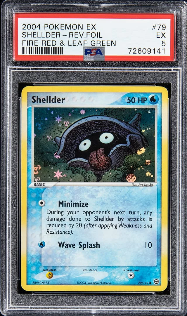 2004 Pokemon EX Reverse Holo Foil - Fire Red & Leaf Green Shellder #79 card image