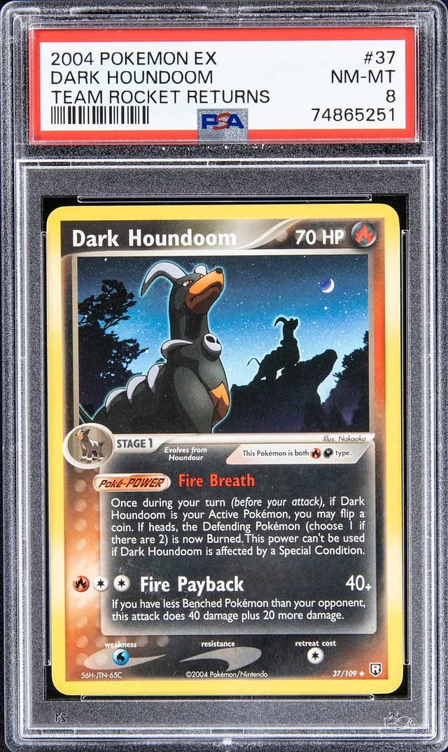 2004 Pokemon EX Team Rocket Returns Dark Houndoom #37 card image