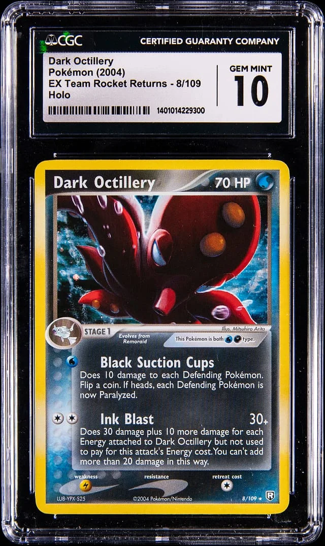 2004 Pokemon ex Team Rocket Returns Holo Dark Octillery #8 card image