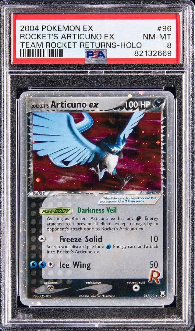 2004 Pokemon EX Team Rocket Returns Holo Rocket's Articuno ex #96 card image