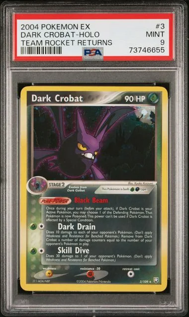 2004 Pokemon EX Team Rocket Returns Holofoil Dark Crobat #3 card image