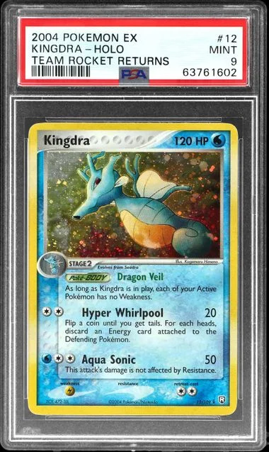 2004 Pokemon EX Team Rocket Returns Holofoil Kingdra #12 card image
