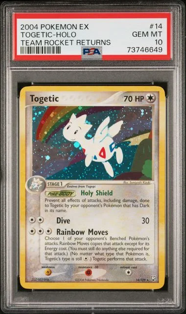 2004 Pokemon EX Team Rocket Returns Holofoil Togetic #14 card image