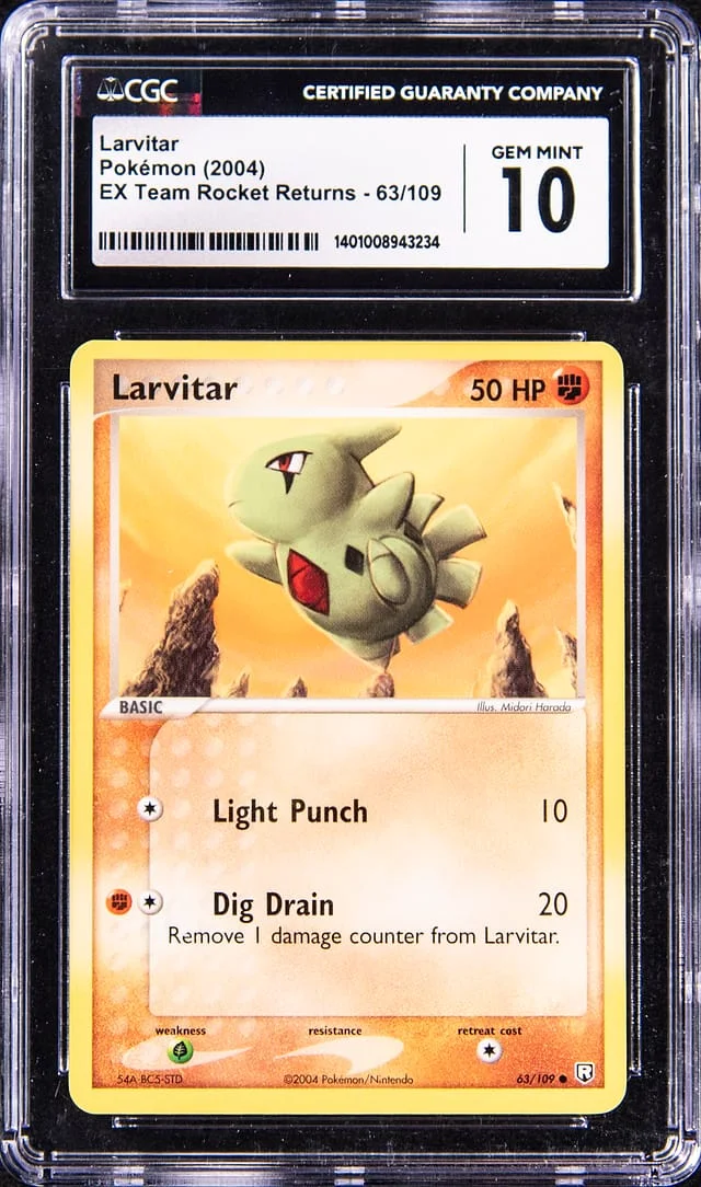 2004 Pokemon EX Team Rocket Returns Larvitar #63 card image