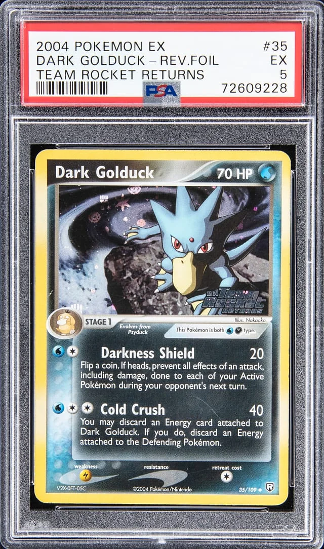 2004 Pokemon EX Team Rocket Returns - Reverse Foil Dark Golduck #35 card image