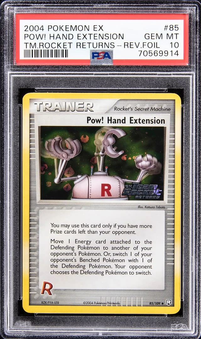 2004 Pokemon EX Team Rocket Returns Reverse Holofoil Pow! Hand Extension #85 card image