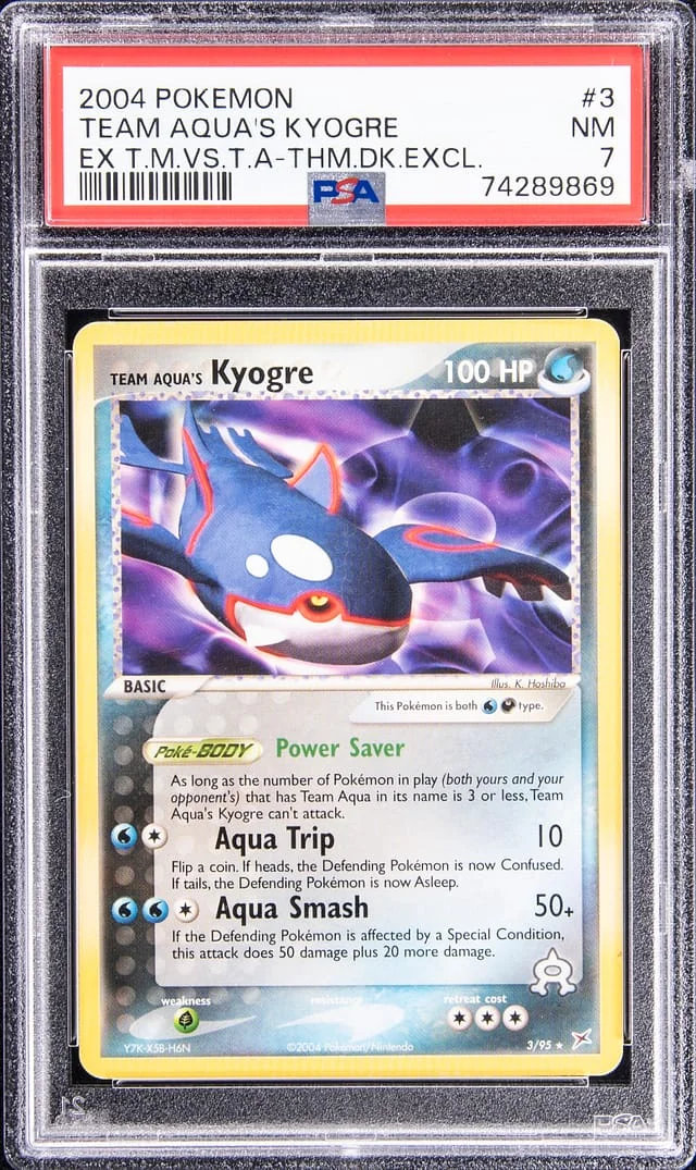 2004 Pokemon EX T.M vs T.A - THM.DK.EXCL Team Aqua's Kyogre #3 card image