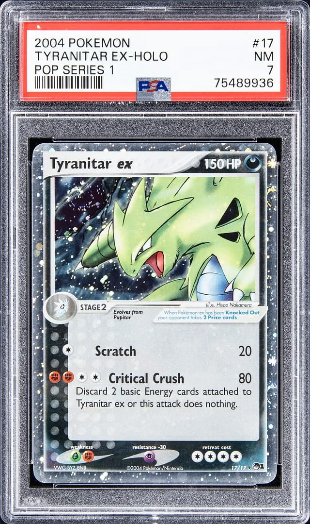 2004 Pokemon Holofoil - Pop Series 1 Tyranitar EX #17 card image