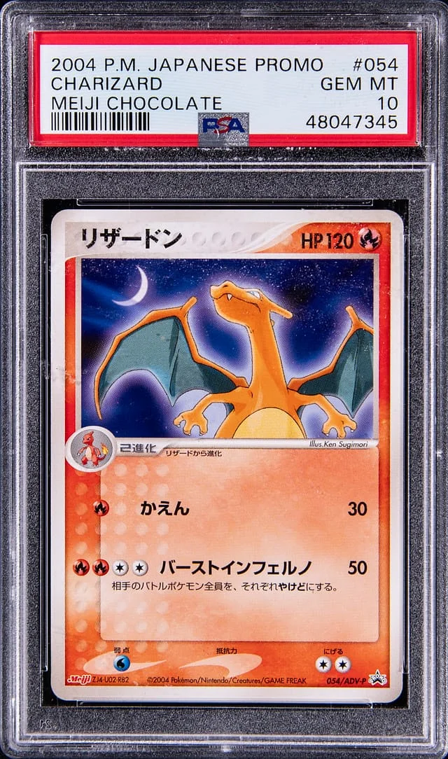 2004 Pokemon Japanese Promo Meiji Chocolate Charizard #54 card image