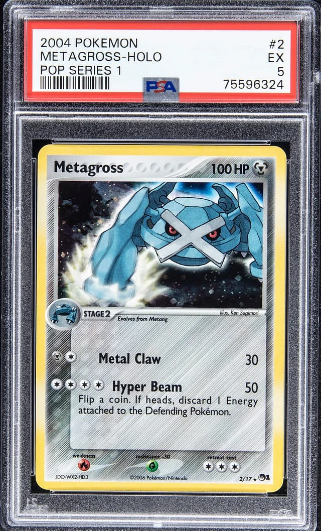 2004 Pokemon Pop Series 1 Rare Holofoil Metagross #2 card image