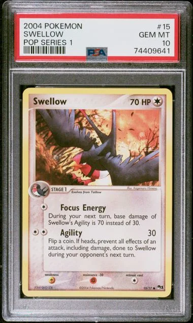 2004 Pokemon Pop Series 1 Swellow #15 card image