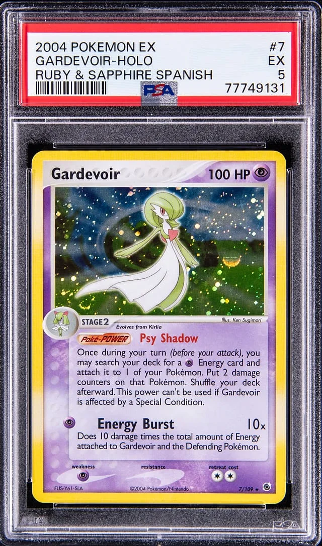 2004 Pokemon Spanish Ex Ruby & Sapphire Holo Gardevoir #7 card image