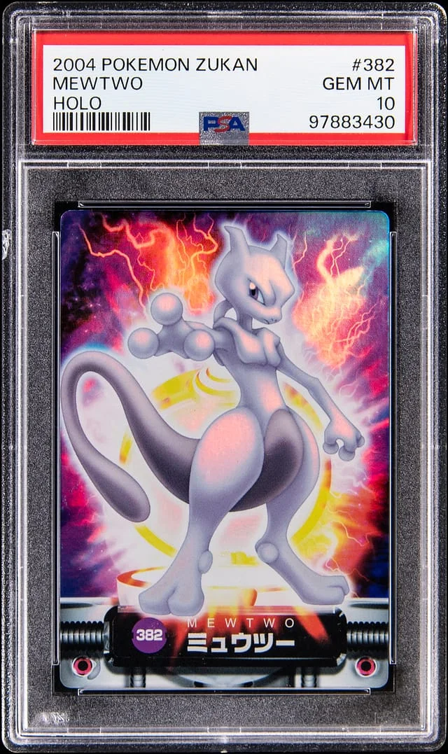 2004 Pokemon Zukan Holo Mewtwo #382 card image