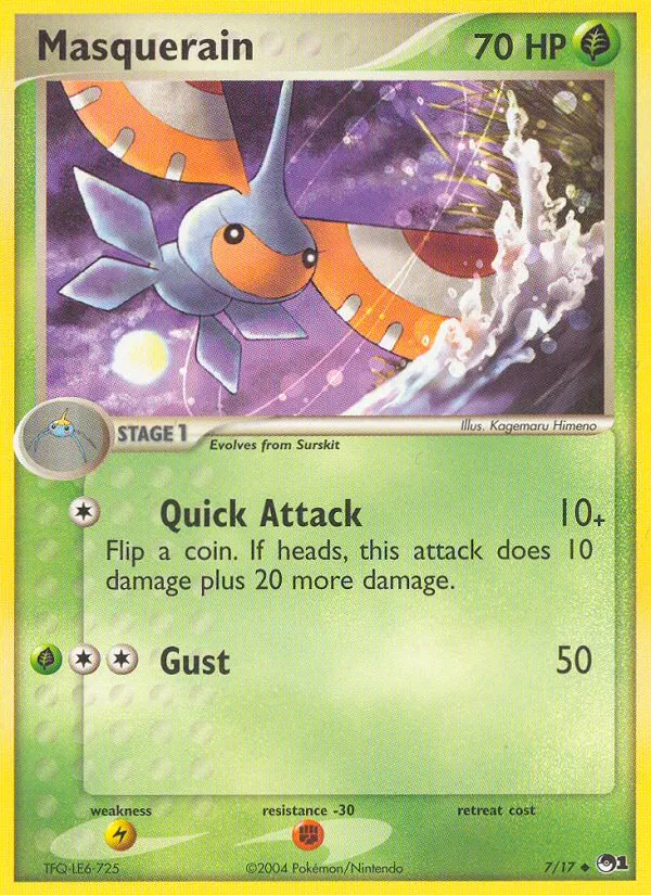 2004 POP Series 1 Masquerain Uncommon #07/17 Uncommon card image