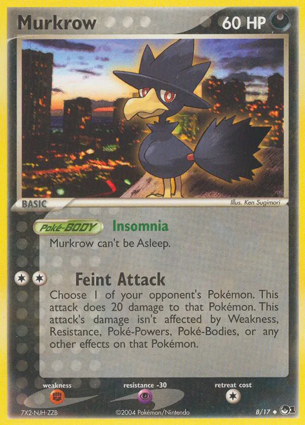 2004 POP Series 1 Murkrow Uncommon #08/17 Uncommon card image