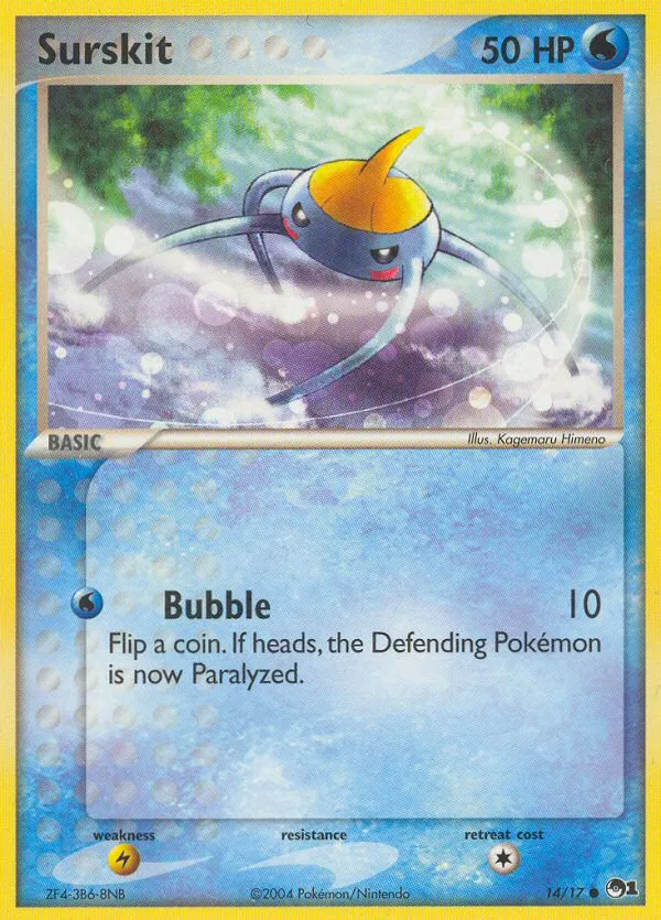 2004 POP Series 1 Surskit Common #14/17 Common card image