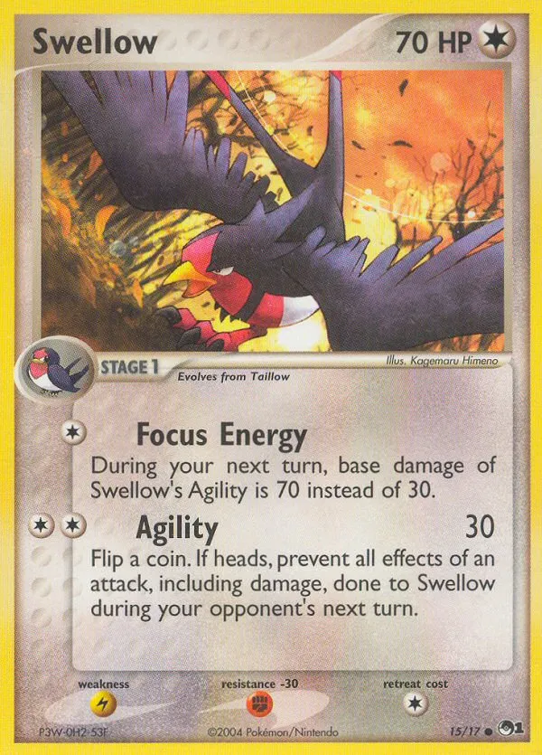 2004 POP Series 1 Swellow Common #15/17 Common card image