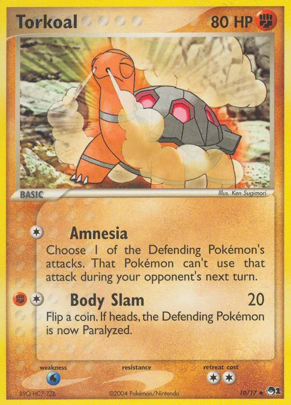 2004 POP Series 1 Torkoal Uncommon #10/17 Uncommon card image