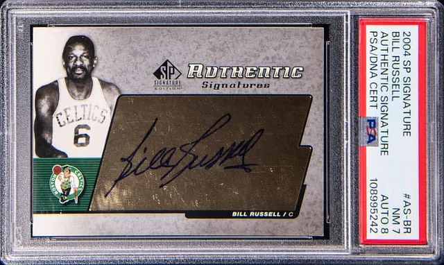 2004 SP Signature Authentic Signature Bill Russel #AS-BR card image