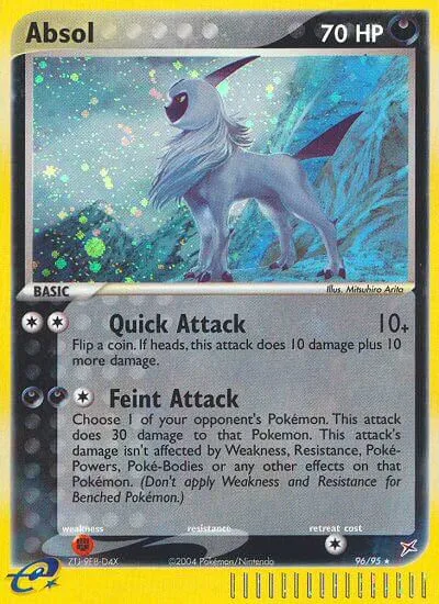 2004 Team Magma vs Team Aqua Absol #96/95 Rare Secret card image