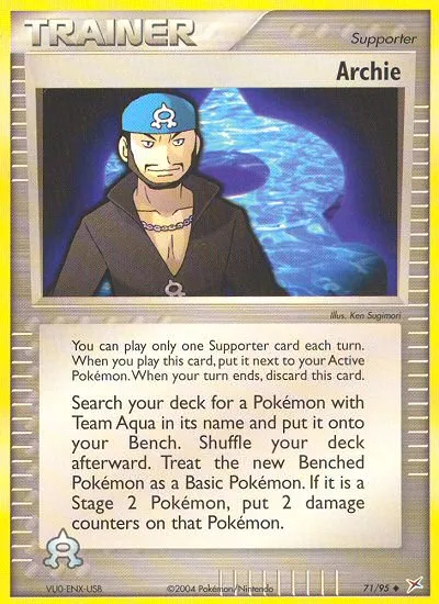 2004 Team Magma vs Team Aqua Archie #71/95 Uncommon card image