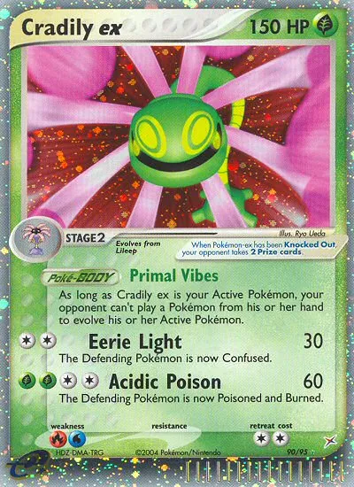 2004 Team Magma vs Team Aqua Cradily ex #90/95 Rare Holo EX card image