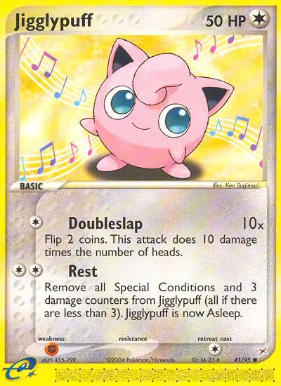 2004 Team Magma vs Team Aqua Jigglypuff Common #41/95 Common card image