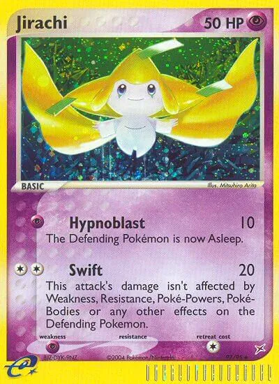 2004 Team Magma vs Team Aqua Jirachi #97/95 Rare Secret card image