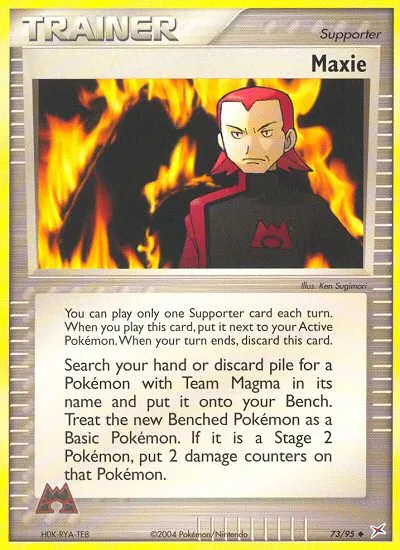 2004 Team Magma vs Team Aqua Maxie #73/95 Uncommon card image
