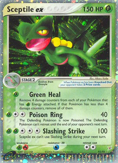 2004 Team Magma vs Team Aqua Sceptile ex #93/95 Rare Holo EX card image
