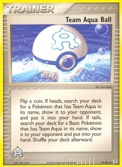 2004 Team Magma vs Team Aqua Team Aqua Ball #75/95 Uncommon card image
