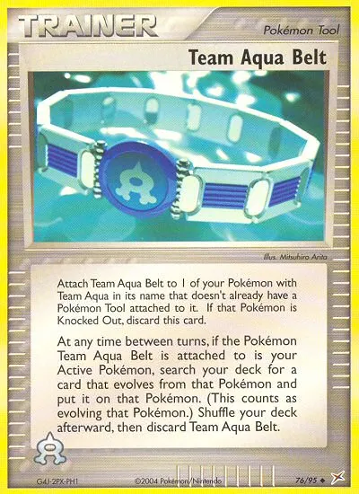 2004 Team Magma vs Team Aqua Team Aqua Belt #76/95 Uncommon card image