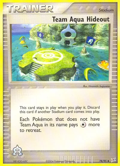 2004 Team Magma vs Team Aqua Team Aqua Hideout #78/95 Uncommon card image