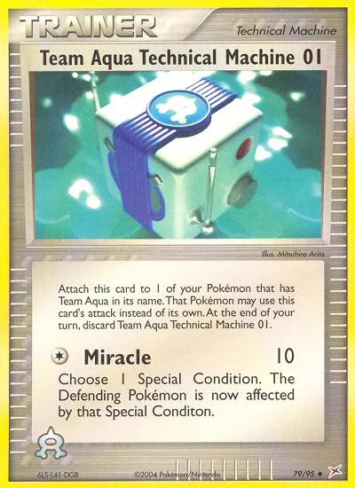 2004 Team Magma vs Team Aqua Team Aqua Technical Machine 01 #79/95 Uncommon card image