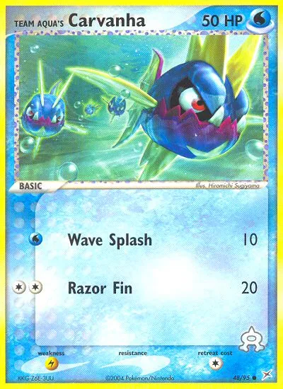 2004 Team Magma vs Team Aqua Team Aqua's Carvanha #47/95 Common card image
