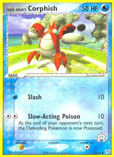 2004 Team Magma vs Team Aqua Team Aqua's Corphish #26/95 Uncommon card image